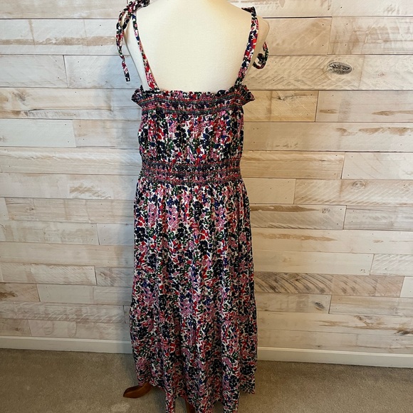 J. Crew size L Smocked dress in watermark floral print - Picture 5 of 10